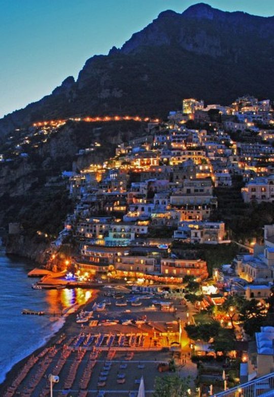 A coastal town at dusk, for the Complete edition.