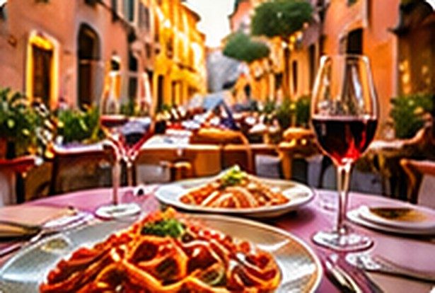 A Trastevere table set for a food tour.